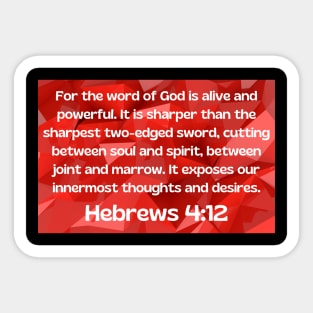 Bible Verse Hebrews 4:12 Sticker